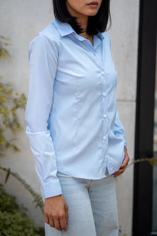 Smart - fit Button Down in Sky Blue - AttirSHIRT