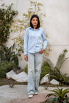 Smart-fit Button Down in Sky Blue SHIRT ATTIR-WOMEN