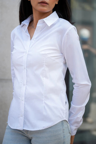 Smart - fit Button Down in White - AttirSHIRT