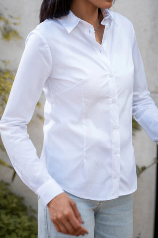 Smart - fit Button Down in White - AttirSHIRT