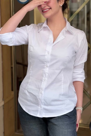 Smart - fit Button Down in White - AttirSHIRT