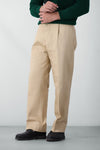 Smart Wide-leg Pleated Pants in Khaki BOTTOM ATTIR-MEN