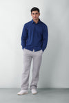 Soft Touch Interlock Shirt in Blue KNITSHIRT ATTIR-MEN