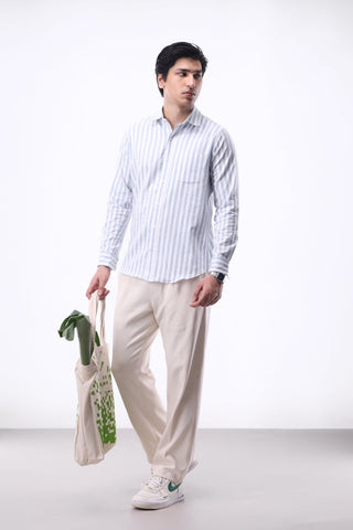 Stripe Button Down Shirt in Blue - AttirSHIRT