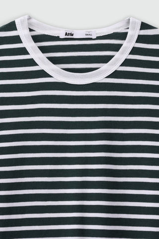 Striped T-shirt in Green - AttirTEE
