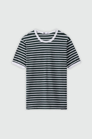 Striped T-shirt in Green - AttirTEE