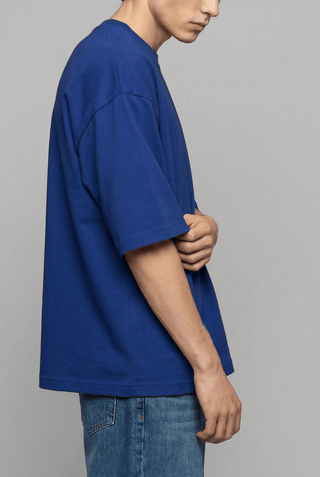 Structured Oversized T-shirt in Deep Blue - AttirTEE