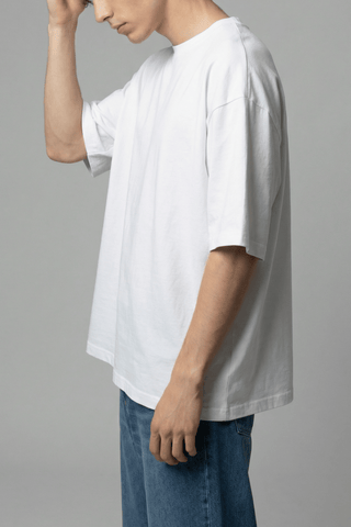 Structured Oversized T-shirt in Salt - AttirTEE