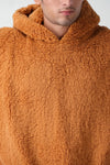 Teddy Fur Oversized Hood in Brown HOODIE ATTIR-UNISEX