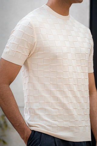 Tubular - Knit Crew Neck in Cream - AttirTEE