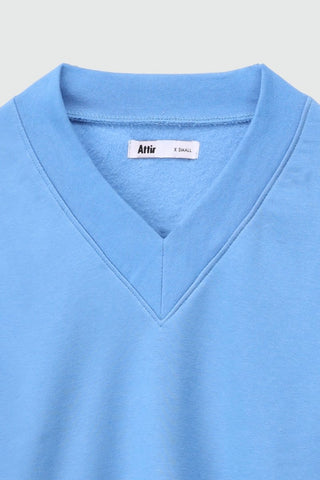 V - neck Sweatshirt in Sky Blue - AttirSWEATSHIRT