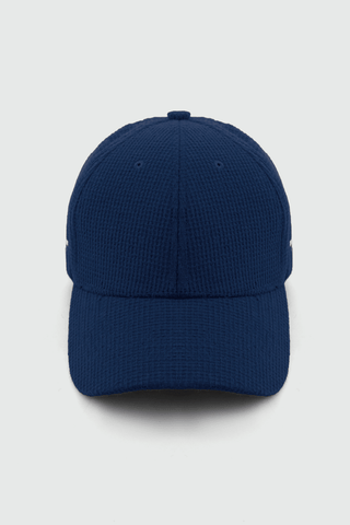 Waffle Textured Baseball Cap in Navy - AttirCAP