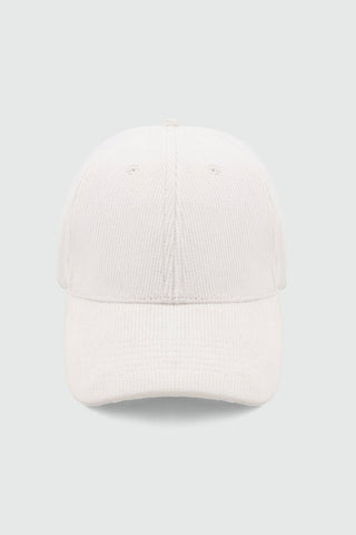 Waffle Textured Baseball Cap in White - AttirCAP