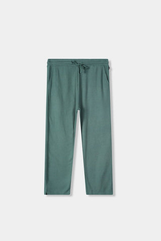 Waffle Textured Wide - leg Trouser in Pastel Green - AttirBOTTOM