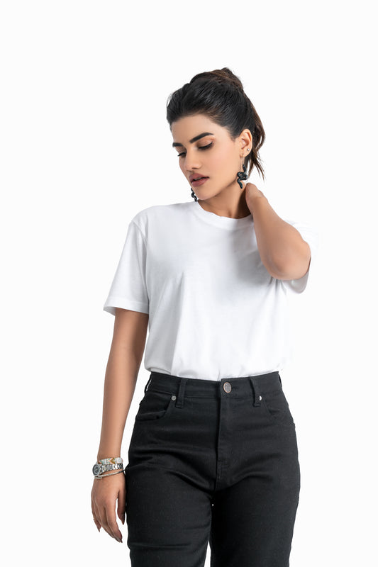 Basic T-shirt in Canvas White