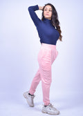 Joggers in Coral Pink BOTTOM ATTIR-WOMEN