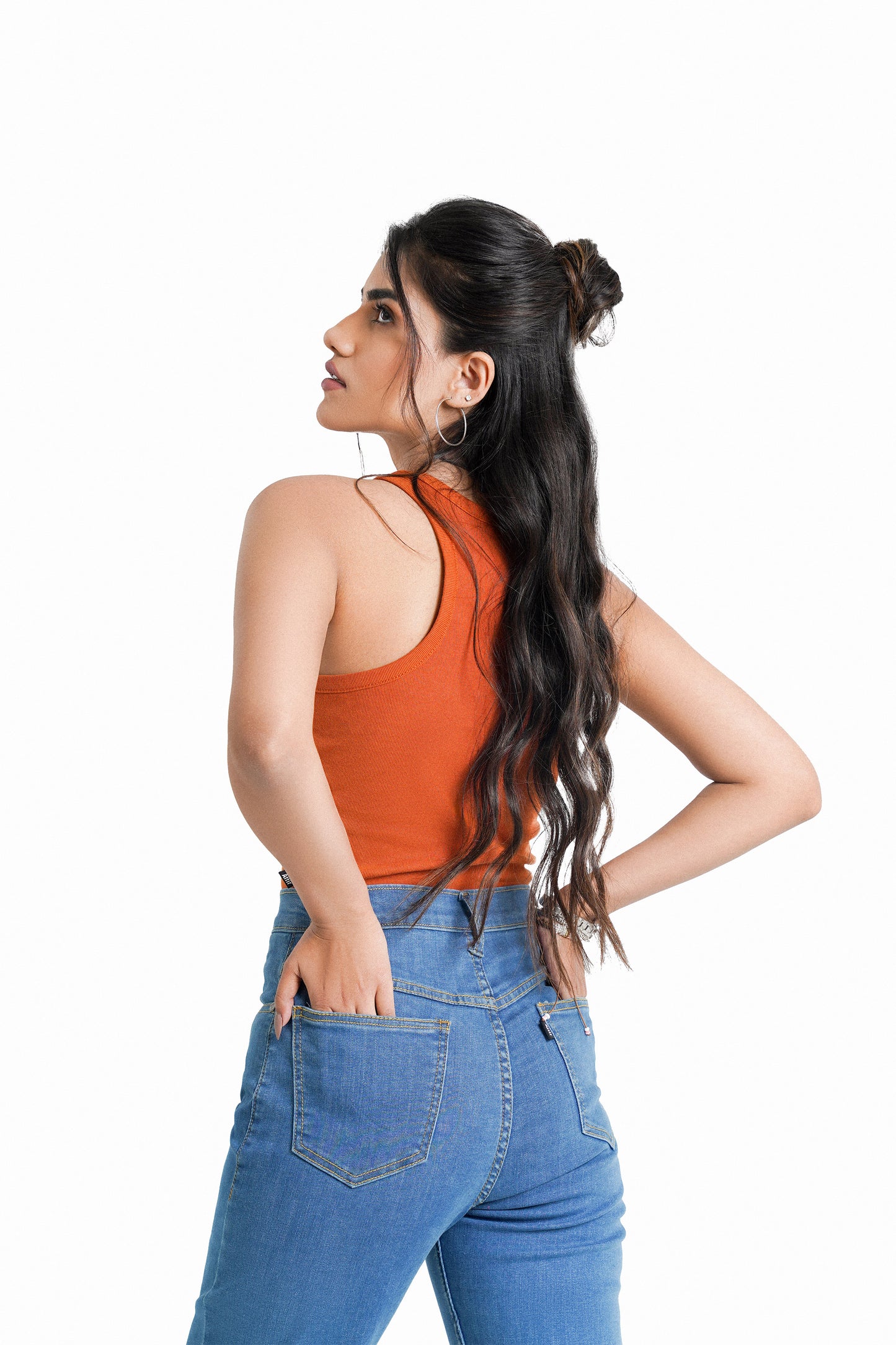 High-Waist Mom Jeans in Light-Wash