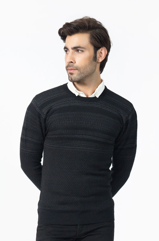 100% Merino Wool Jacquard Knit Sweater