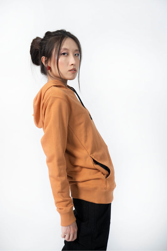 Hoodie in Tangerine