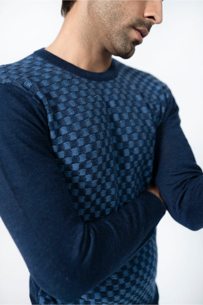 100% Merino Wool Plating Knit Sweater