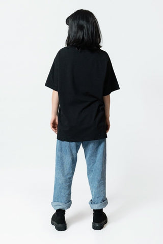 Structured Boxy - cut Oversized T-shirt in Black - AttirTEE